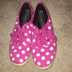 Pink and White Polka Dot Keds